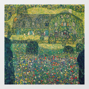 Gustav Klimt - Landhaus vom Attersee Fensteraufkleber