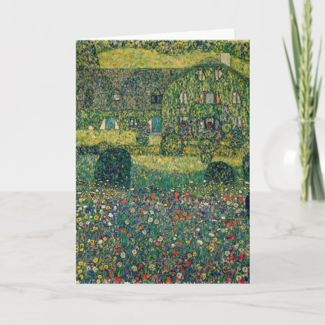 Gustav Klimt - Landhaus vom Attersee Karte (Vorderseite)