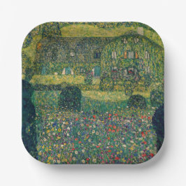 Gustav Klimt - Landhaus vom Attersee Pappteller