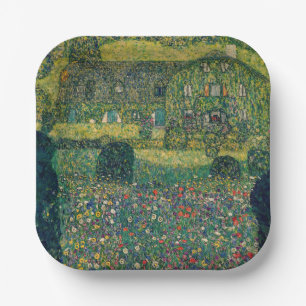 Gustav Klimt - Landhaus vom Attersee Pappteller