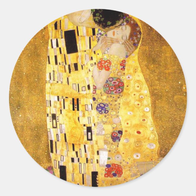 Gustav Klimt Les Stickers Kiss (Devant)
