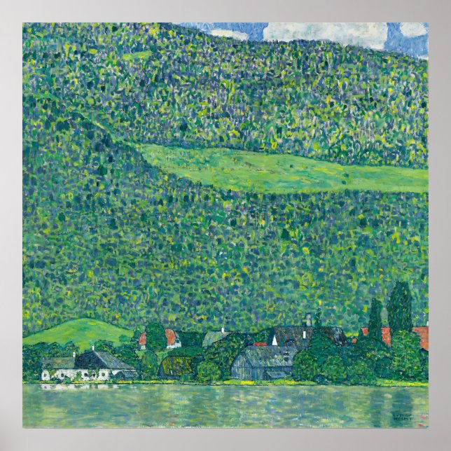 Gustav Klimt - Litzenberg am Attersee Poster (Vorne)