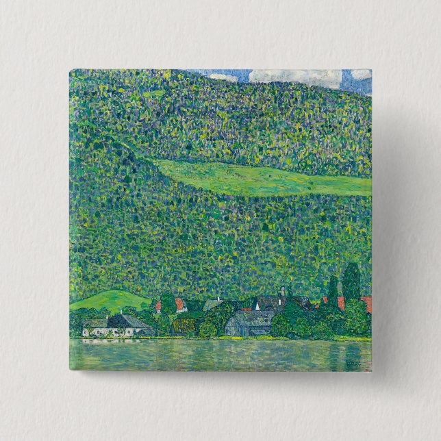 Gustav Klimt - Litzlberg am Attersee Button (Vorderseite)