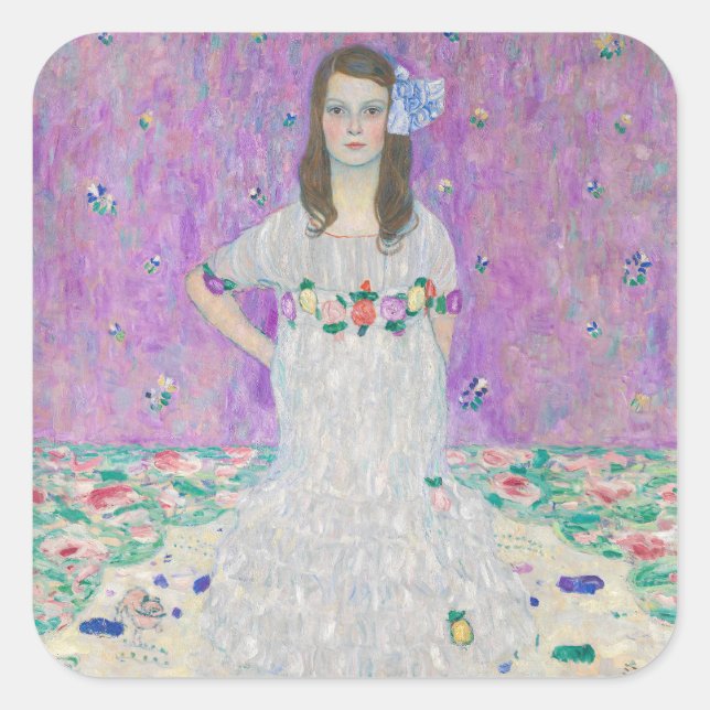 Gustav Klimt - Mada Primavesi Quadratischer Aufkleber (Vorderseite)