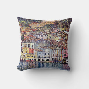 Gustav Klimt - Malcesine am Gardasee Italien Kissen