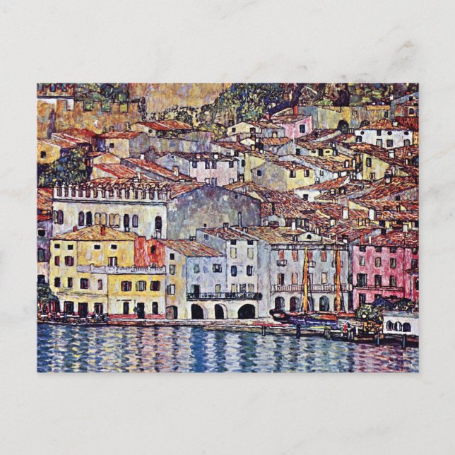 Gustav Klimt - Malcesine am Gardasee Italien Postkarte (Vorderseite)