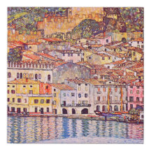 Gustav Klimt . Malcesine am Gardasee Malerei 