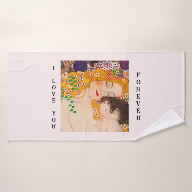 Gustav Klimt - Mère et Enfant (Serviette de bain)