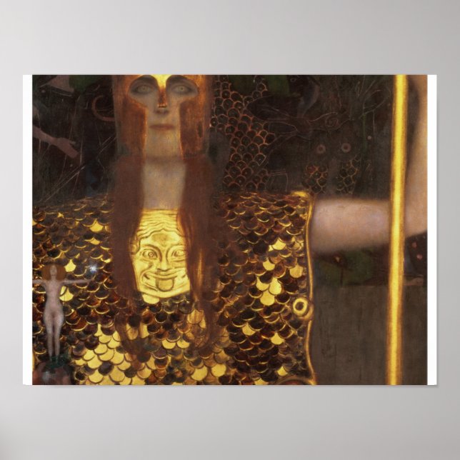 Gustav Klimt - Minerva oder Pallas Athena Poster (Vorne)