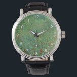 Gustav Klimt - Mohnfeld Armbanduhr<br><div class="desc">Mohnfeld / Poppiesfeld - Gustav Klimt, Öl auf Leinwand, 1907</div>