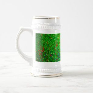 Gustav Klimt Mohnfeld Bierglas