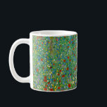 Gustav Klimt - Mohnfeld Kaffeetasse<br><div class="desc">Mohnfeld / Poppiesfeld - Gustav Klimt,  Öl auf Leinwand,  1907</div>