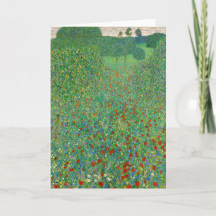 Gustav Klimt - Mohnfeld Karte