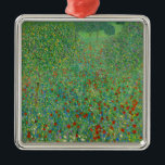 Gustav Klimt - Mohnfeld Ornament Aus Metall<br><div class="desc">Mohnfeld / Poppiesfeld - Gustav Klimt,  Öl auf Leinwand,  1907</div>