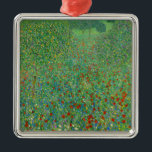 Gustav Klimt - Mohnfeld Ornament Aus Metall<br><div class="desc">Mohnfeld / Poppiesfeld - Gustav Klimt,  Öl auf Leinwand,  1907</div>