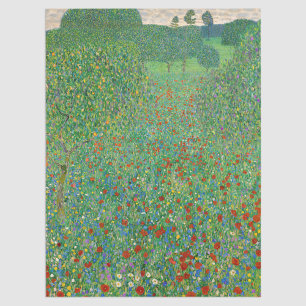 Gustav Klimt - Mohnfeld Seidenpapier
