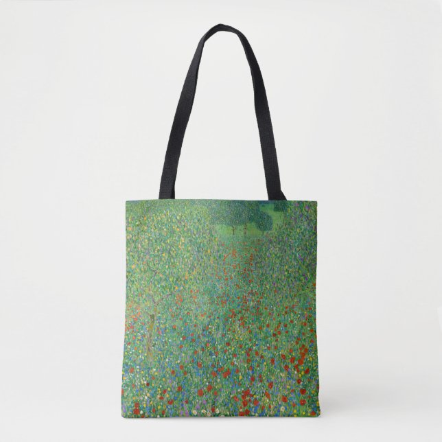 Gustav Klimt - Mohnfeld Tasche (Vorderseite)
