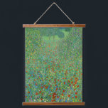 Gustav Klimt - Mohnfeld Wandteppich Mit Holzrahmen<br><div class="desc">Mohnfeld / Poppiesfeld - Gustav Klimt,  Öl auf Leinwand,  1907</div>