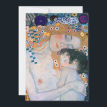Gustav Klimt - Mutter und Kind Einladung<br><div class="desc">Mutter und Kind (Detail von drei Jahren der Frau) - Gustav Klimt,  Öl auf Leinwand,  1905</div>