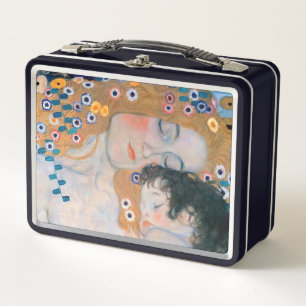 Gustav Klimt - Mutter und Kind Metall Brotdose