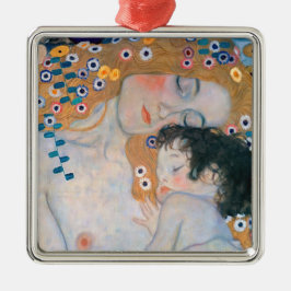 Gustav Klimt - Mutter und Kind Ornament Aus Metall