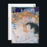 Gustav Klimt - Mutter und Kind Postkarte<br><div class="desc">Mutter und Kind (Detail von drei Jahren der Frau) - Gustav Klimt,  Öl auf Leinwand,  1905</div>
