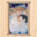 Gustav Klimt - Mutter und Kind Serviertablett<br><div class="desc">Mutter und Kind (Detail von drei Jahren der Frau) - Gustav Klimt,  Öl auf Leinwand,  1905</div>