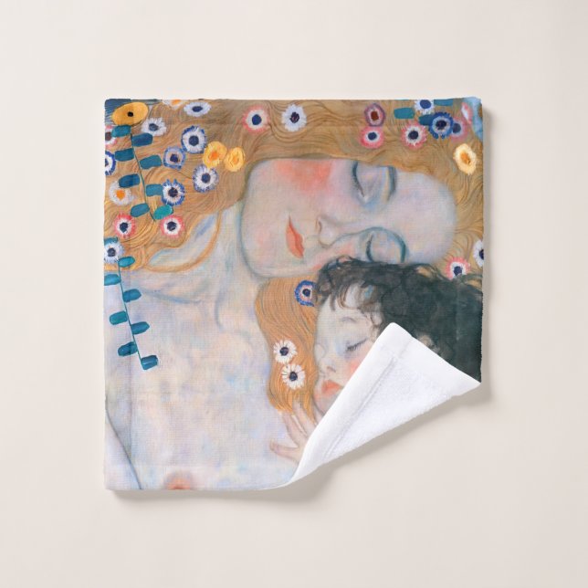 Gustav Klimt - Mutter und Kind Waschlappen (Waschlappen)