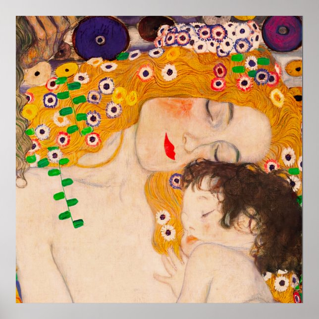 Gustav Klimt - Mutter- und Kinderposter Poster (Vorne)