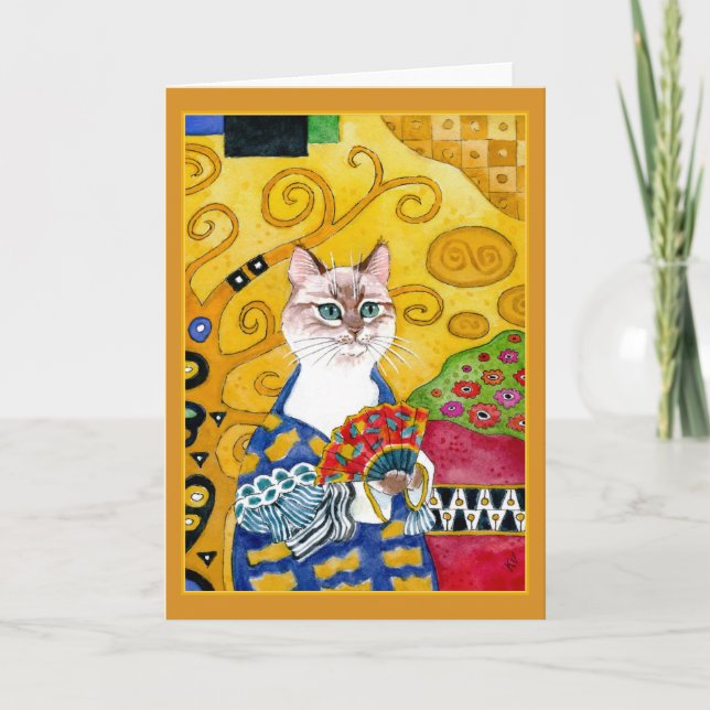 Gustav Klimt niedliche Grußkarte Karte (Vorderseite)