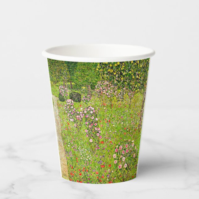Gustav Klimt Orchard mit Rose Pappbecher (Vorderseite)
