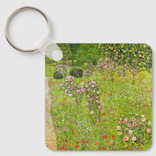 Gustav Klimt Orchard mit Rose Schlüsselanhänger