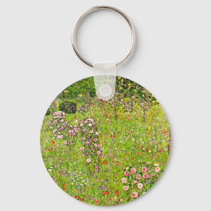 Gustav Klimt Orchard mit Rose Schlüsselanhänger