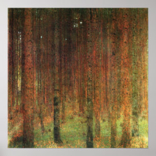Gustav Klimt - Pinienwald II Landschaftspopster Poster