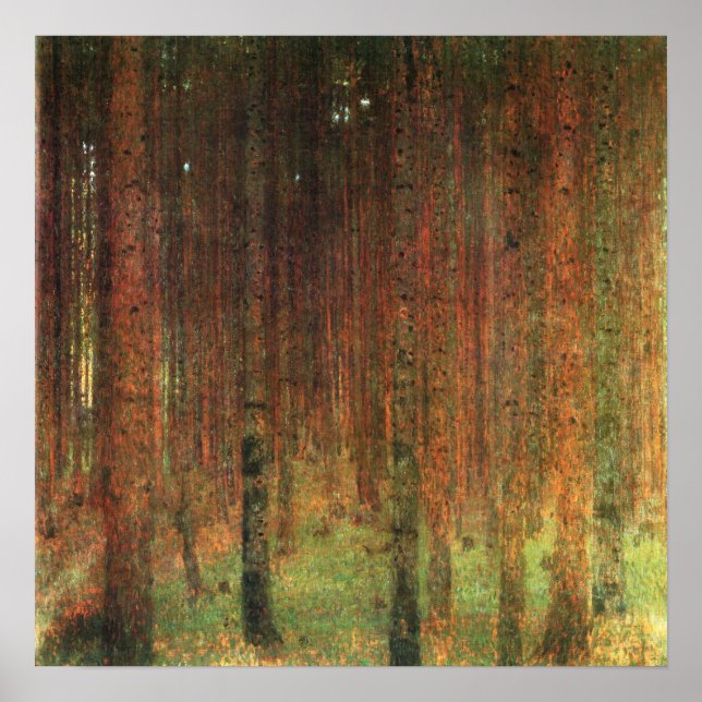 Gustav Klimt - Pinienwald II Landschaftspopster Poster (Vorne)