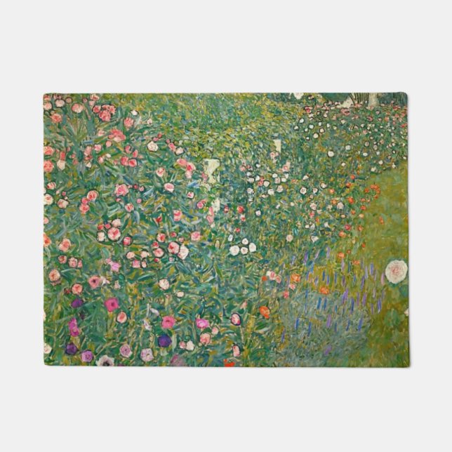 Gustav Klimt Pink Blume Fußmatte (Vorderseite)