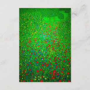 Gustav Klimt Poppy Field Begleitkarte