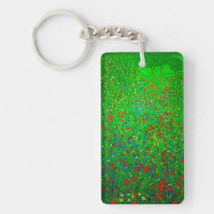 Gustav Klimt Poppy Field Schlüsselanhänger