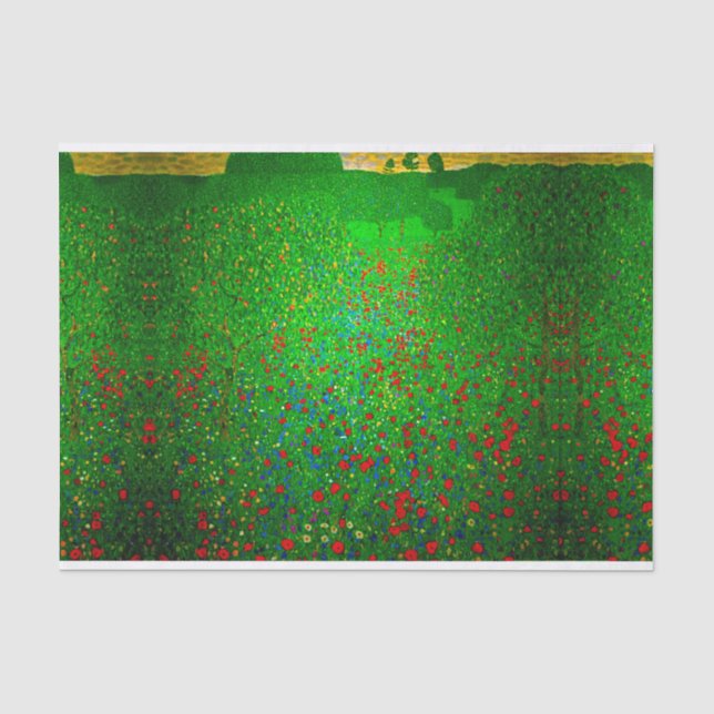 Gustav Klimt Poppy Field Seidenpapier (Vorderseite)