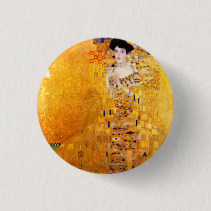 Gustav Klimt Portrait of Adele Bloch-Bauer I Button