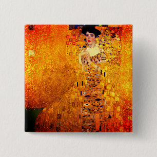 Gustav Klimt Portrait von Adele Bloch Bauer Button