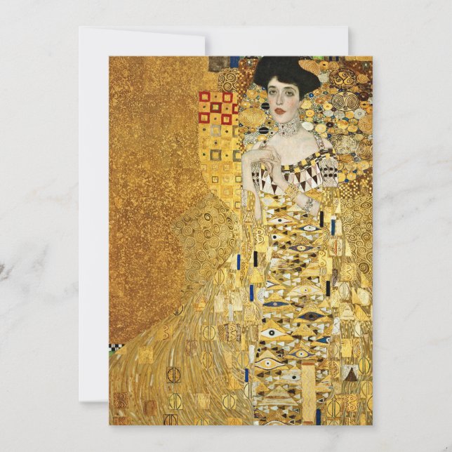 Gustav Klimt - Portrait von Adele Bloch Bauer Einladung (Vorderseite)
