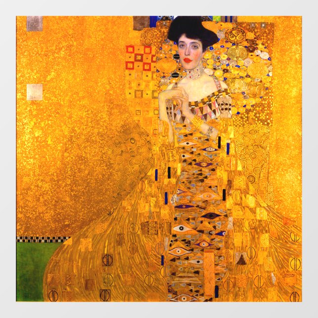 Gustav Klimt Portrait von Adele Bloch Bauer Fensteraufkleber (Blatt)