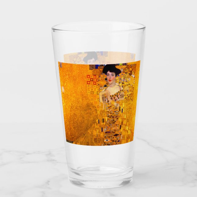 Gustav Klimt Portrait von Adele Bloch Bauer Glas (Vorderseite)