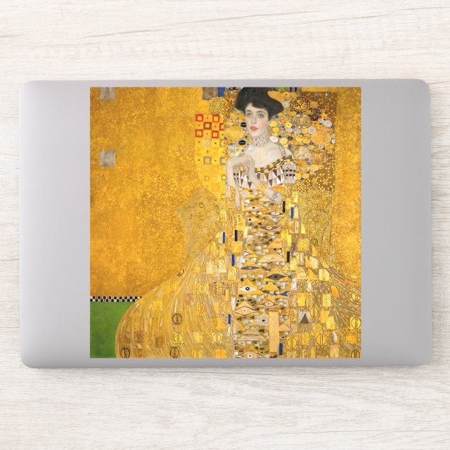 Gustav Klimt - Portrait von Adele Bloch-Bauer I Aufkleber (Computer)