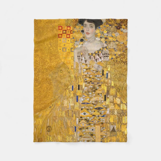 Gustav Klimt - Portrait von Adele Bloch-Bauer I Fleecedecke (Vorderseite)