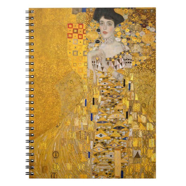 Gustav Klimt - Portrait von Adele Bloch-Bauer I Notizblock (Vorderseite)
