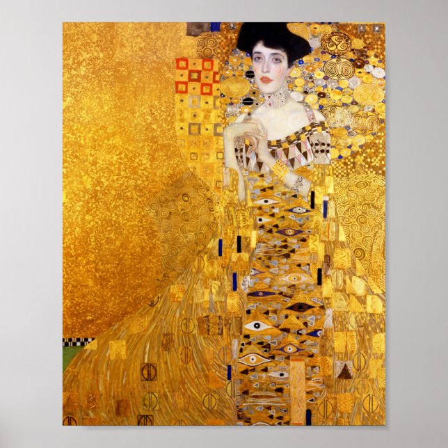Gustav Klimt Portrait von Adele Bloch-Bauer I Poster (Vorne)