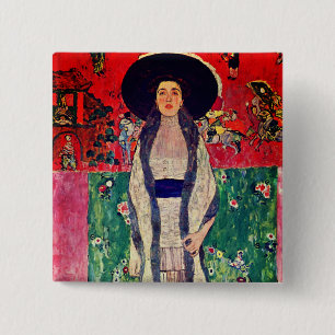 Gustav Klimt Portrait von Adele Bloch-Bauer II Button