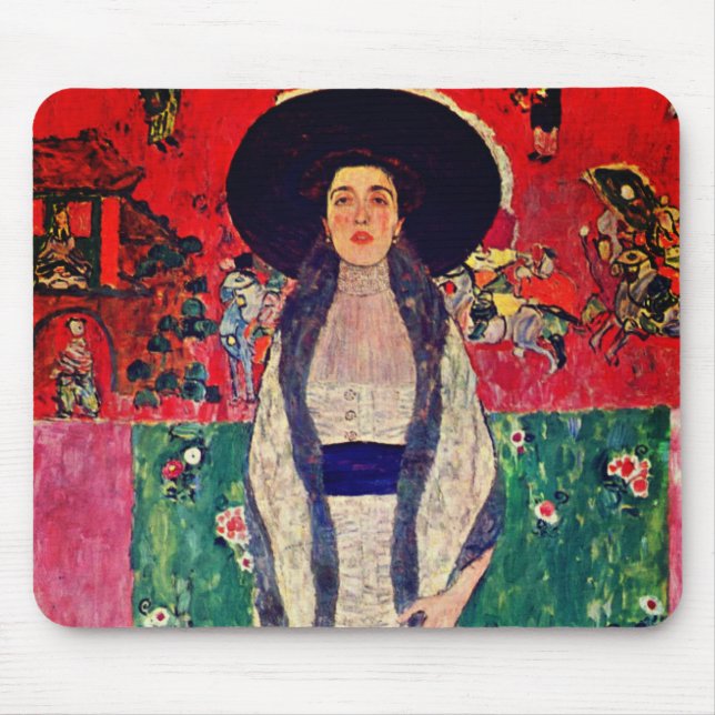 Gustav Klimt Portrait von Adele Bloch-Bauer II Mousepad (Vorne)